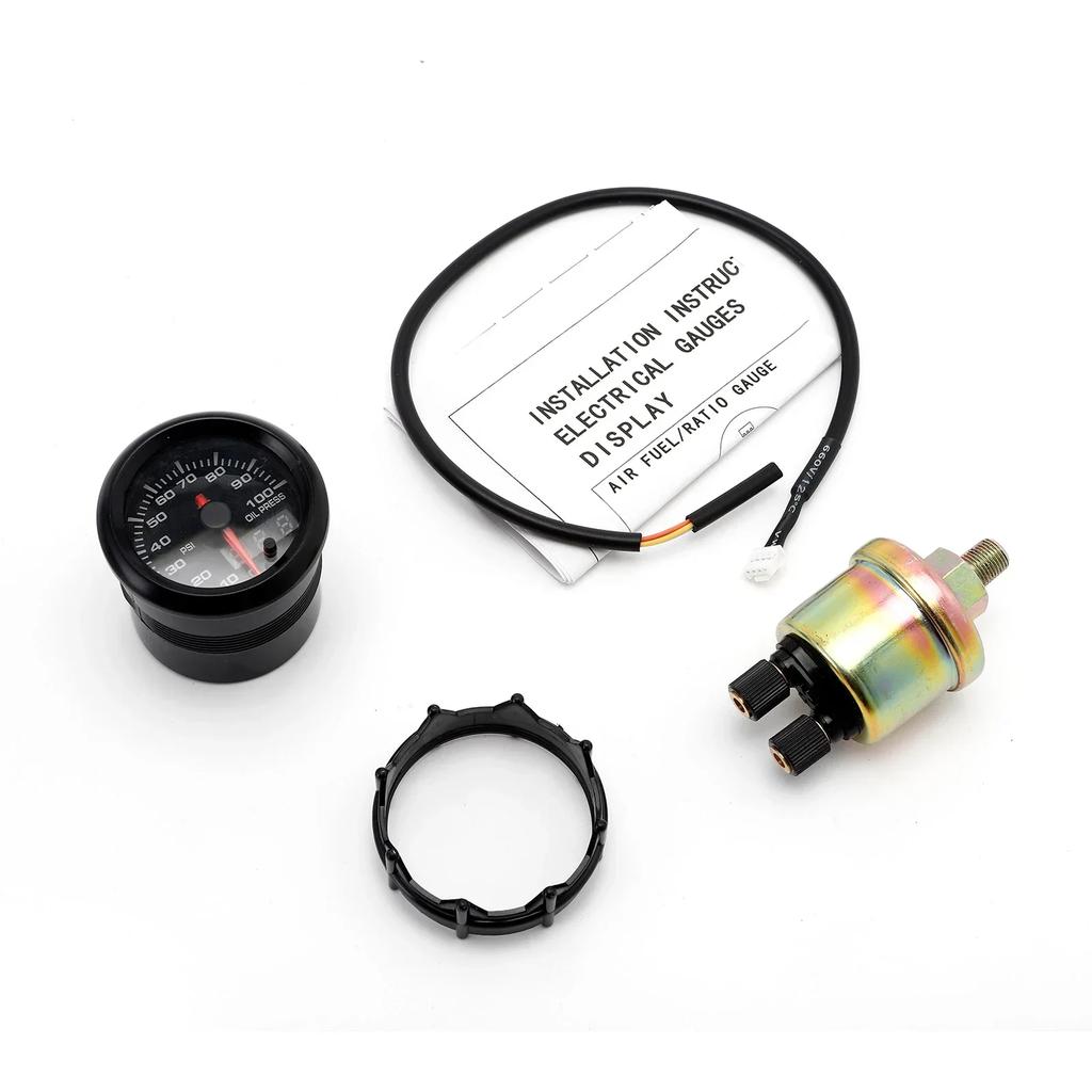 2" 52mm Boost Gauge Voltmeters Oil Pressure Turbo Boost Oil Temp Water Temp Tachometer Air Fuel Ratio EGT Car Gauge