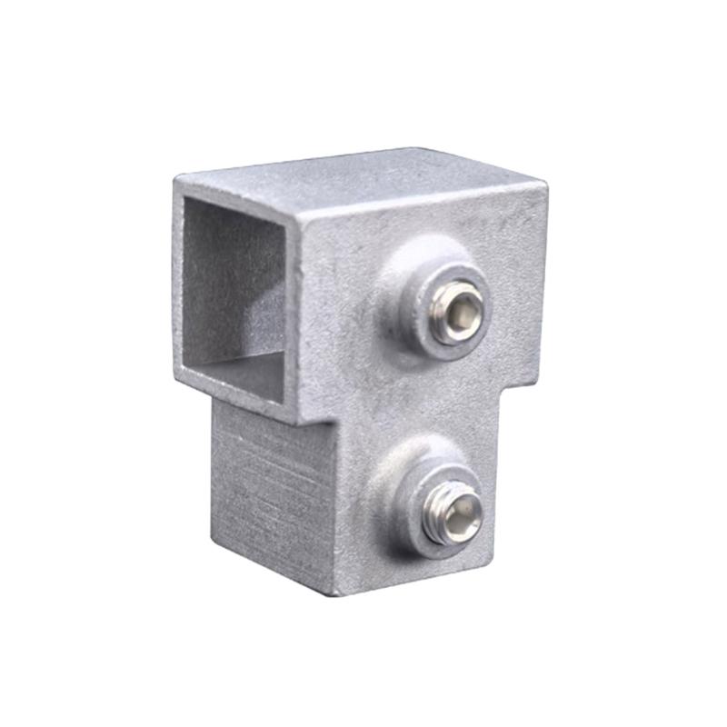 Connettore Rastrelliera di Stoccaggio Giunto Fisso Tubolare Quadrato Raccordo a Gomito a 3 Vie per Montanti di Recinzione e Costruzione di Scaffalature Industriali