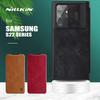 Samsung Galaxy S23 S22 Ultra jaoks Nillkin CamShield Flip Nahast Ümbris Liuguriga Kaamerakate Samsung S23 FE S22 Plus 5G jaoks