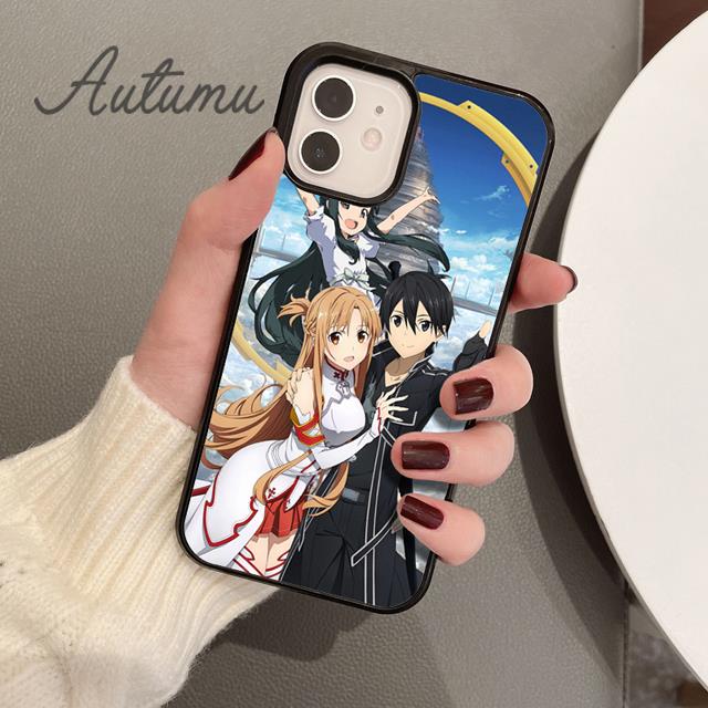 Yuuki Asuna Phone Case for iPhone 11 12 13 14 Pro Max Mini X XR XS SE 2020 5 6S 7 8 Plus Samsung Galaxy S21 S22 Cover Shell