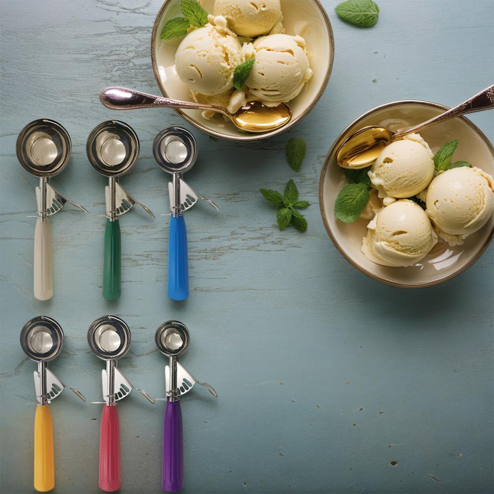 Stainless Steel Ice Cream Ball Scoop Multipropose Ice Cream Digger Rust-proof Ice Cream Spoon for Watermelon Fruits