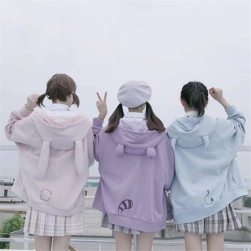 Onsoyours Felpa Con Cappuccio Donna 'Have A Good Day' – Stampa Y2K Kawaii Harajuku, Taglia S, Nero