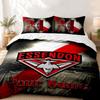 Essendon FC Custom Name 3pc Set Perfect for Bedroom Use Comfortable Bedding Set Includes a Duvet Cover and Two Pillowcases Ideal Birthday or Christmas