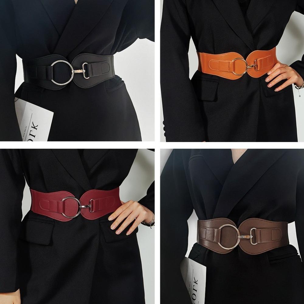 Leather Corset Belt Elastic Wide Waist Corset Elegant Lace Cummerbunds  Girl