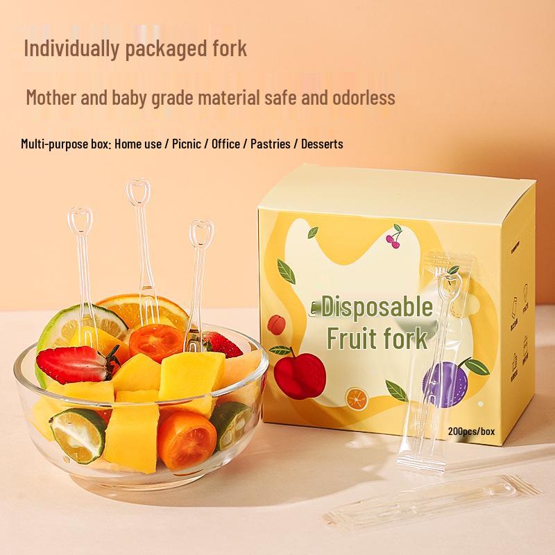 Food-Grade Disposable Fruit Forks for Mothers & Kids - Individually Wrapped