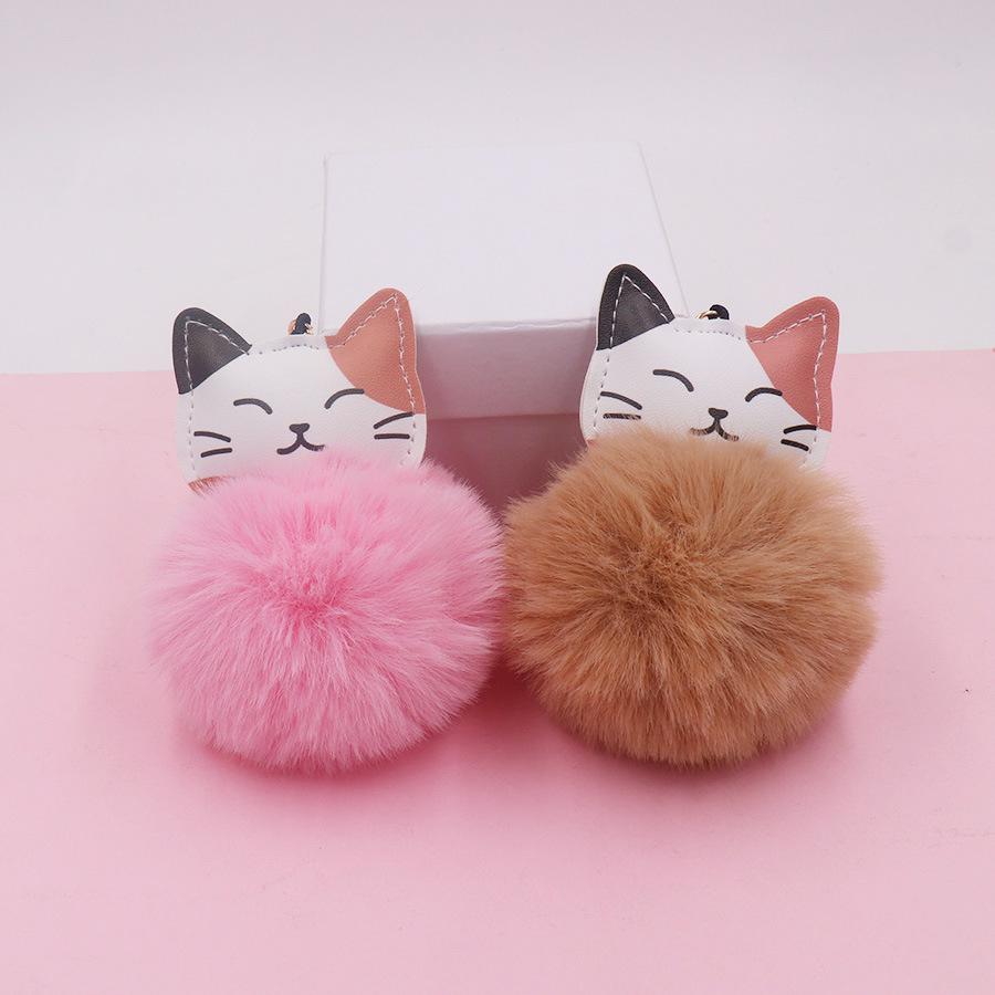 Adorable Kitten Plush Keychain - Cute Cat Figurine for Backpack or Suitcase