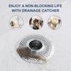 Stainless Steel Sink Strainer Drain Filter for Bathroom Kitchen Bathtub Drain Hair Catcher Drainage Cover with Anti-Clogging Design