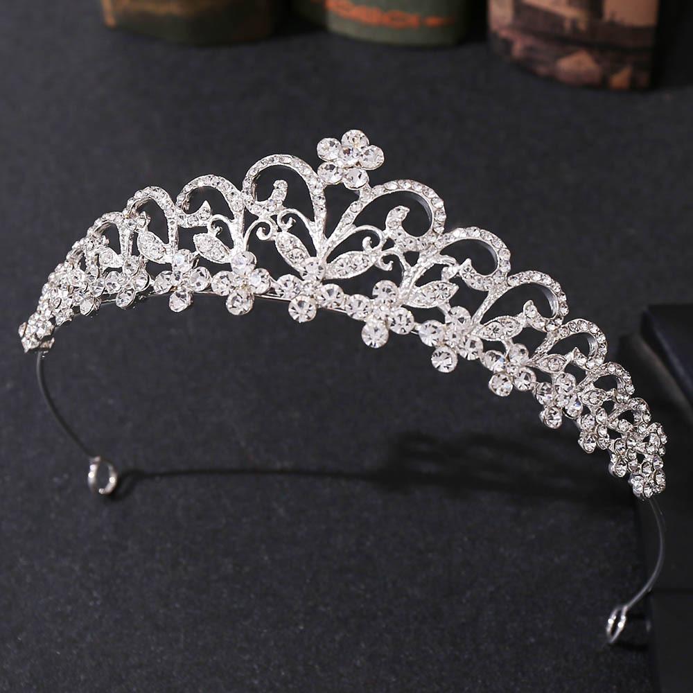 DIEZI Korean Elegant Butterfly Crystal Crown Tiara For Women Wedding Party Bridal Hair Dress Accessories Rhinestone Tiaras