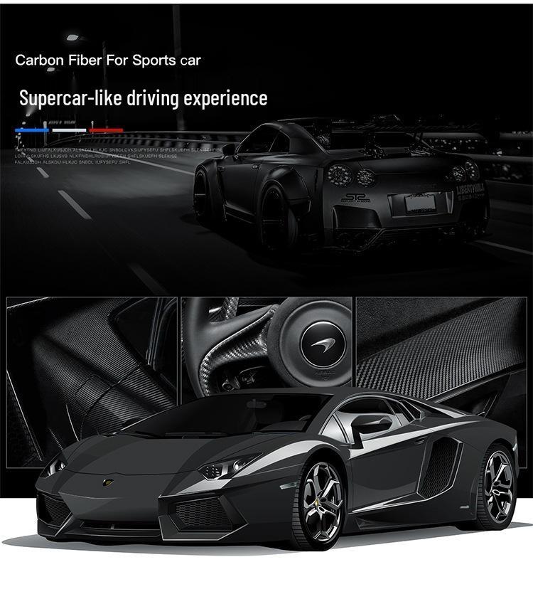 XPeng Steering Wheel Cover for P7, G3, G3i, P5 - Genuine Leather Carbon Fiber, High-Quality.
