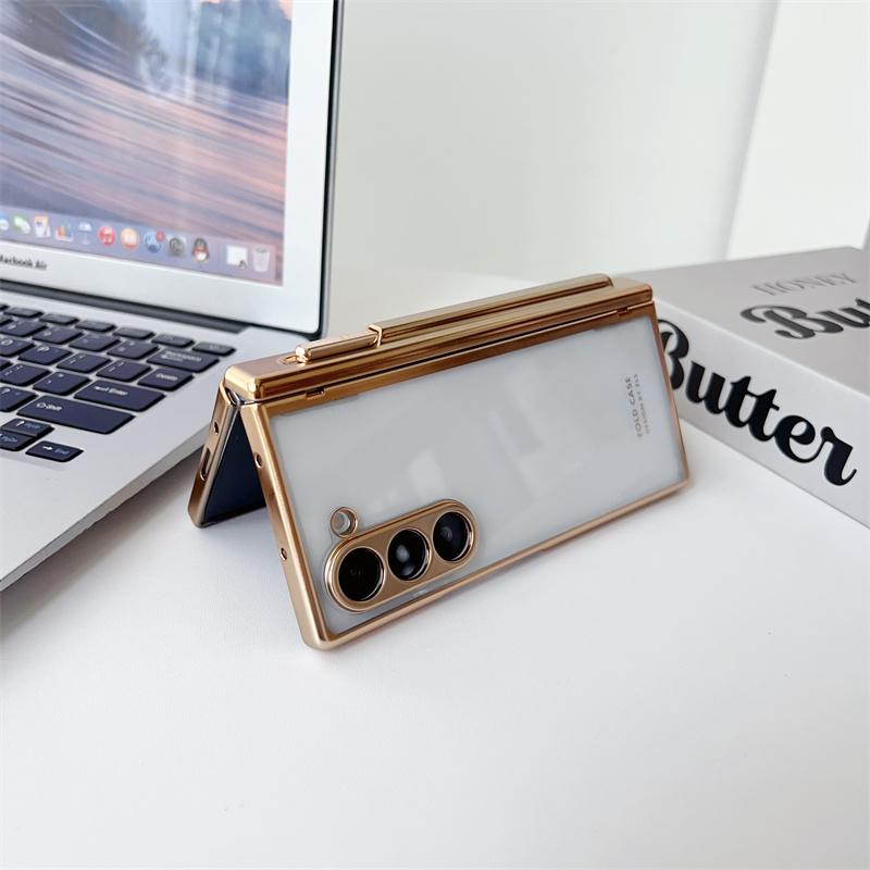 Transparent Housesale Treding Shockproof Pen Mobile Phone Cases for Samsung Galaxy Z Fold 6 Smart Phone Case Protective Film