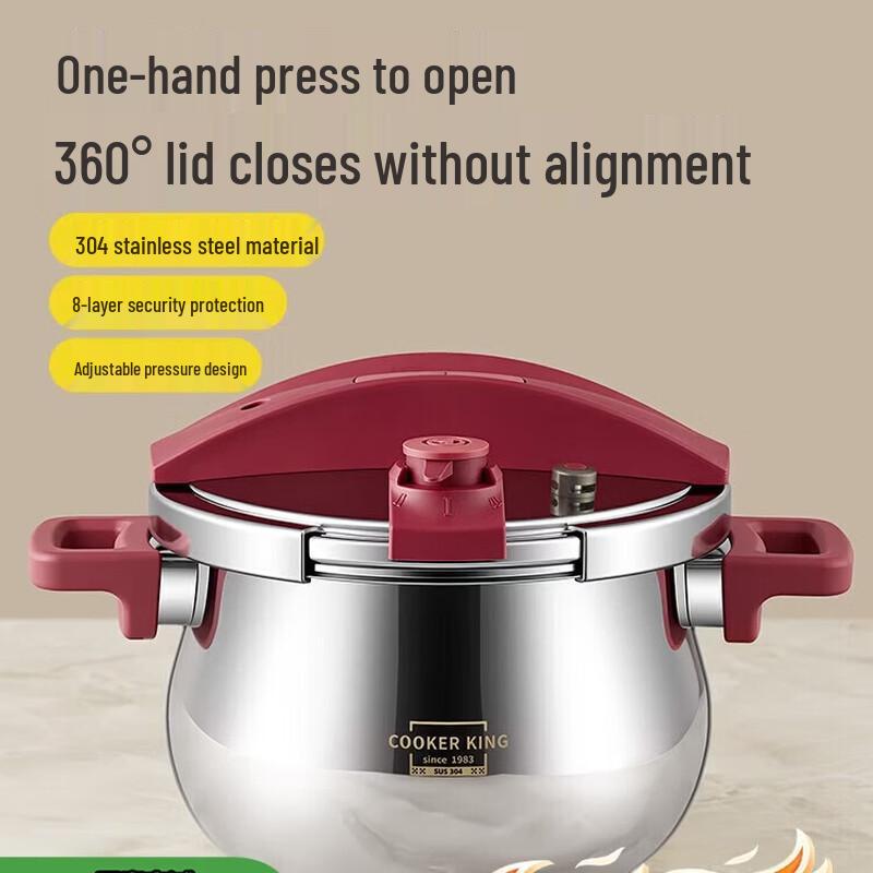 COOKER KING One-Touch 304 Stainless Steel Pressure Cooker