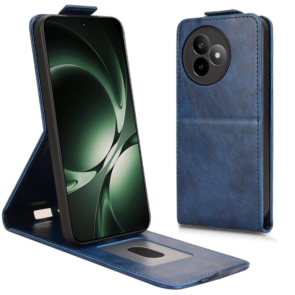 

For Xiaomi Redmi K80 Ultra 5G Stand Case Magnetic Clasp Vertical Flip Leather Phone Cover with Card Holder Dark Blue
