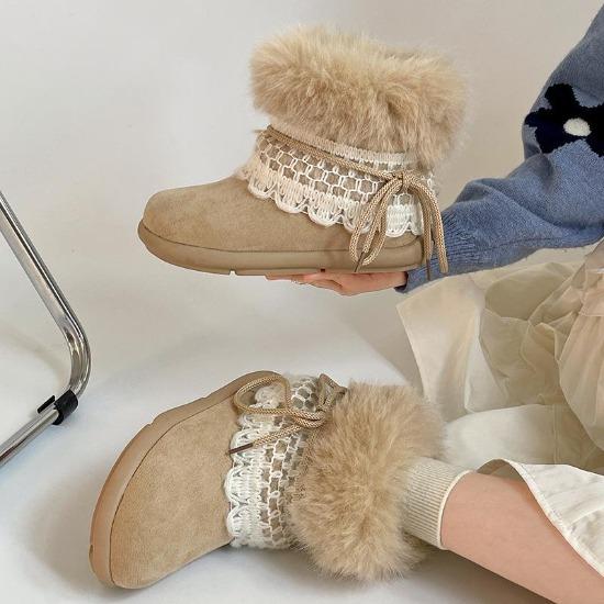 Warm Thick soled Snow Boots for Women  New Winter Anti slip Thick Hairy Cotton Shoes for Women