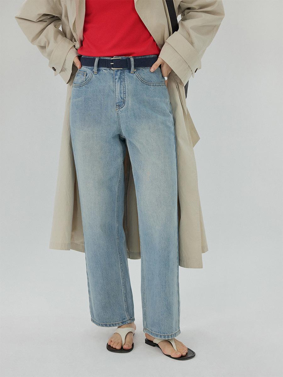 Women s Retro High-Waisted Slimming Leather Jeans - New Spring Style Large