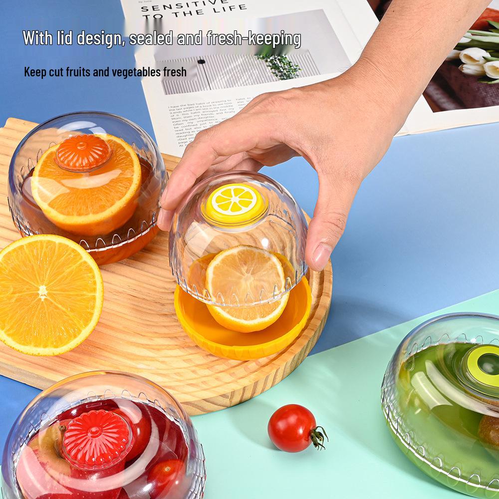 AS Fruit & Veggie Fresh-Keeping Sealed Storage Box - Plastic Food Container for Avocados, Lemons, and More