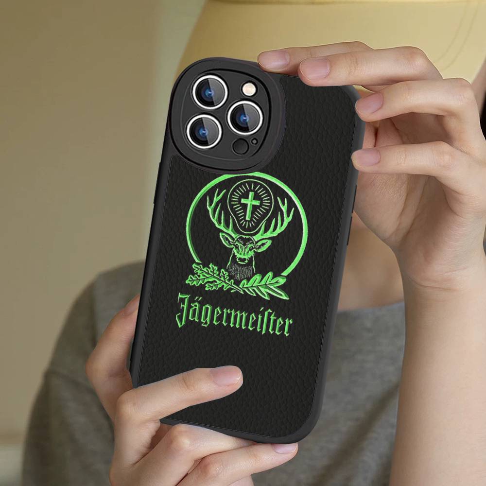 

Горячие J-Jagermeisters Для IPhone 16 15 14 13 12 11 Pro Max Plus Ударопрочный Кожаный Мягкий Чехол для Телефона iphone 13pro