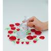 47 Piece Crystal Puzzle 6 Rose Red