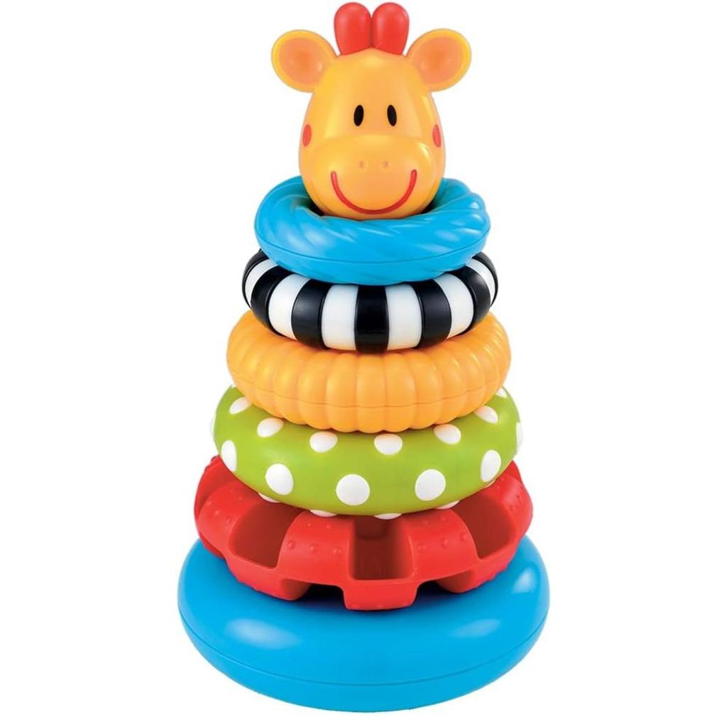 Early Learning Center Stacking Ring Giraffe Baby Toy with Rattle, Baby Gift, 130560, Authentic