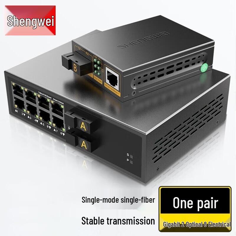 Shenwei BGH208GX 2 Optical 8 Electrical Gigabit Fiber Transceiver