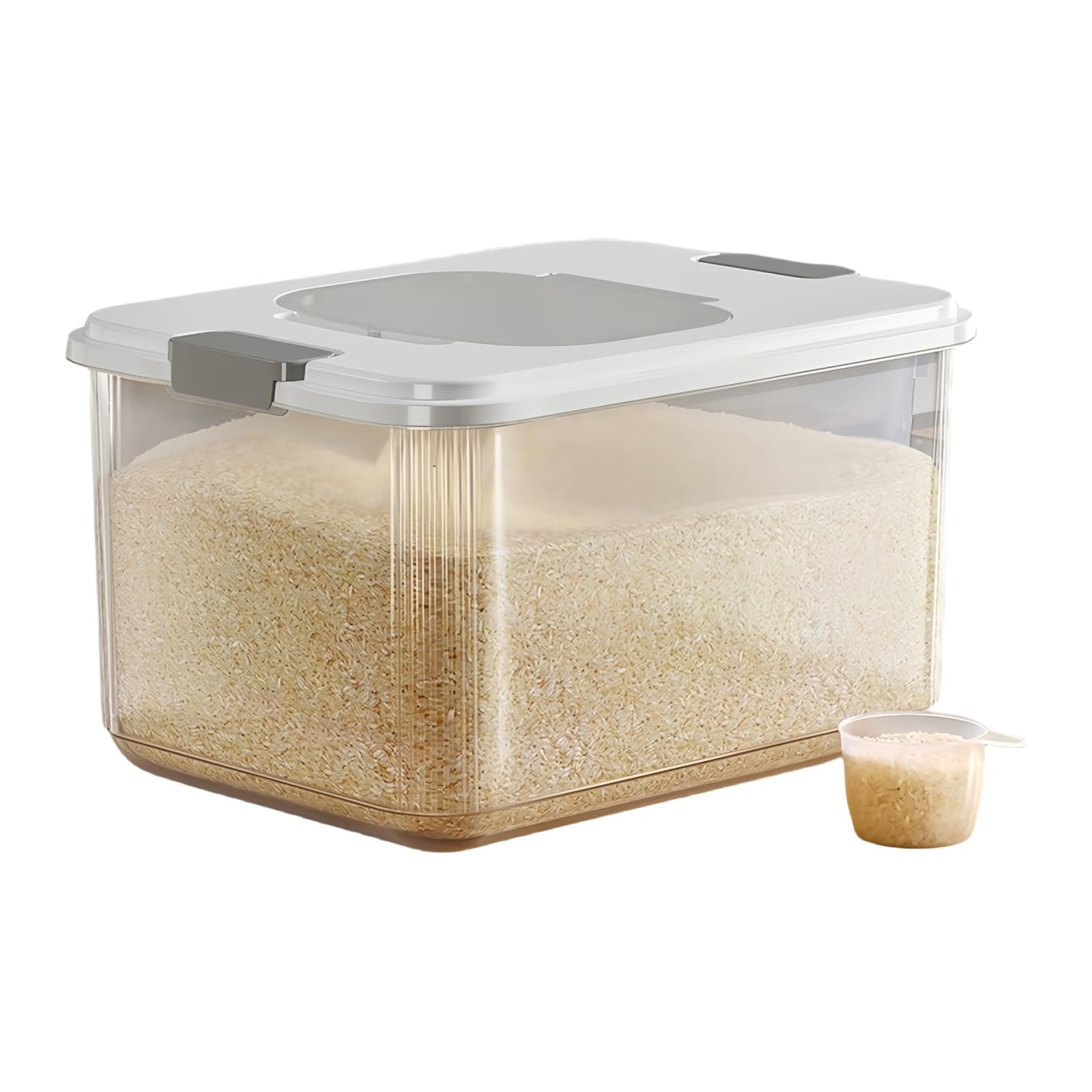 

BDHD Герметичный контейнер для риса Вместимость с мерным стаканом Большая вместимость Рис Легко и сохраняет Здоровый Кухня Прозрачный Контейнер для хранения зерна Пищевой контейнер для риса Хранение риса