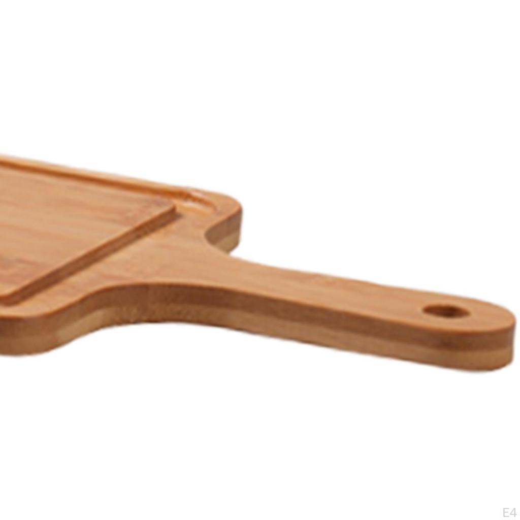 Pizzaschep ,Snackbord, Dinerbord Creatief met Handvat Bamboe Snijplank Dessert Serveerschaal