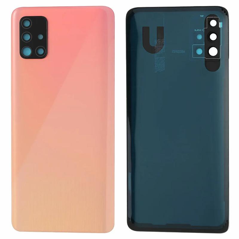 For Samsung Galaxy A51 4G SM-A515 Battery Housing with Adhesive Sticker+Camera Lens Cover (without Logo)