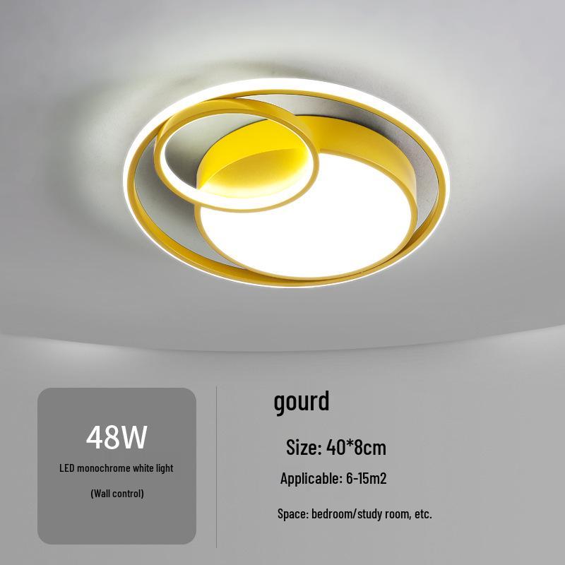 Nordic Modern LED Ceiling Light - Minimalist Black & White Design for Bedroom, Study, or Romantic Settings