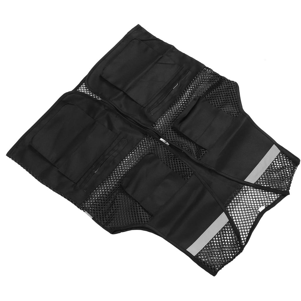Reflective Working Vest Multiple Pockets Mesh Design High Visibility Breathable Safety Vest with Reflective Strips