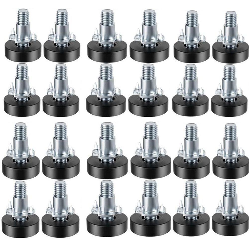 12/24Pcs 1/4" Furniture Leveling Feet Simple Table Chair Leg Levelers Feet Deak