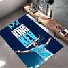 Sports Area Rug, King Kev Kevin De Bruyne Man City Blue Crown Poster, Fan Cave Decor, Non-Slip Mat