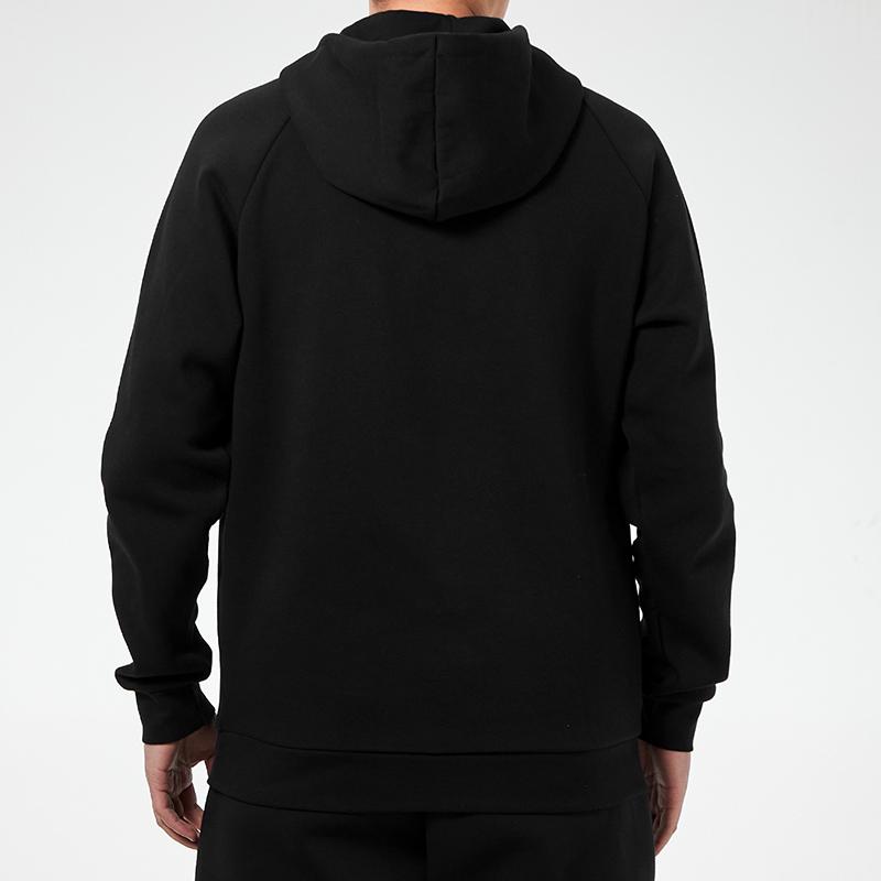 Adidas Originals 3D Trefoil Hoodie With Fleece Lining and Logo Print Men Hoodie Black GN3555