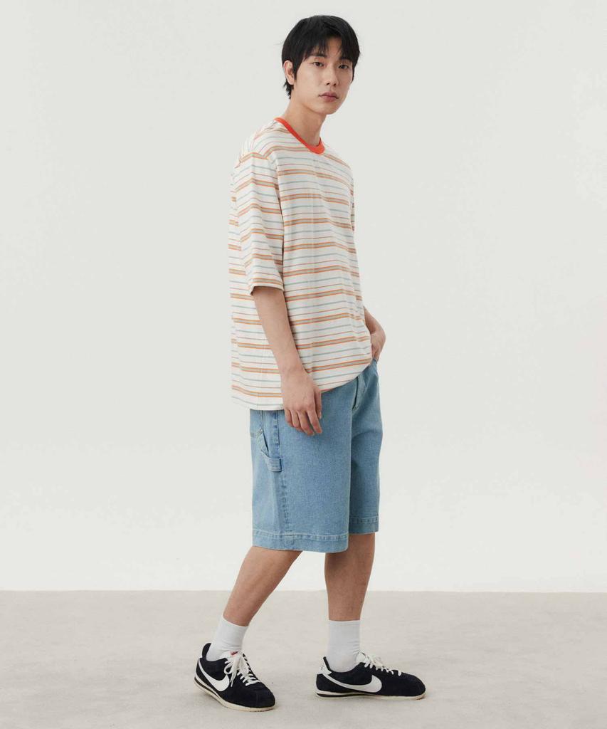 WMC Multi Stripe Short Sleeve T-Shirt_Orange