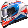 LS2 FF818 Dual Visor Full Face Motorcycle Helmet with Anti-Fog and Large Spoiler for Men & Women, All-Season, Racing Design.