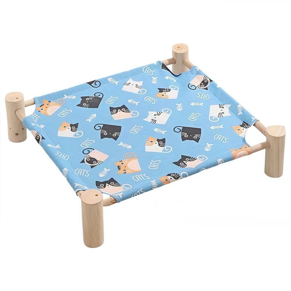 Breathable Elevated Cat Bed Wooden Cat Mat Creativity Cat/Dog Hammock  Four Seasons  Pets Furniture