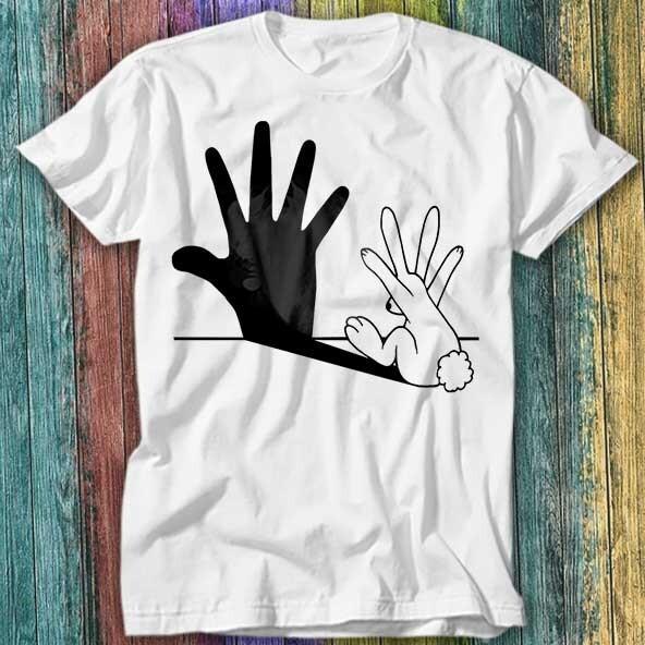 The White Rabbit Hi 5 Fingers Hand Shadow T Shirt Top Tee 294