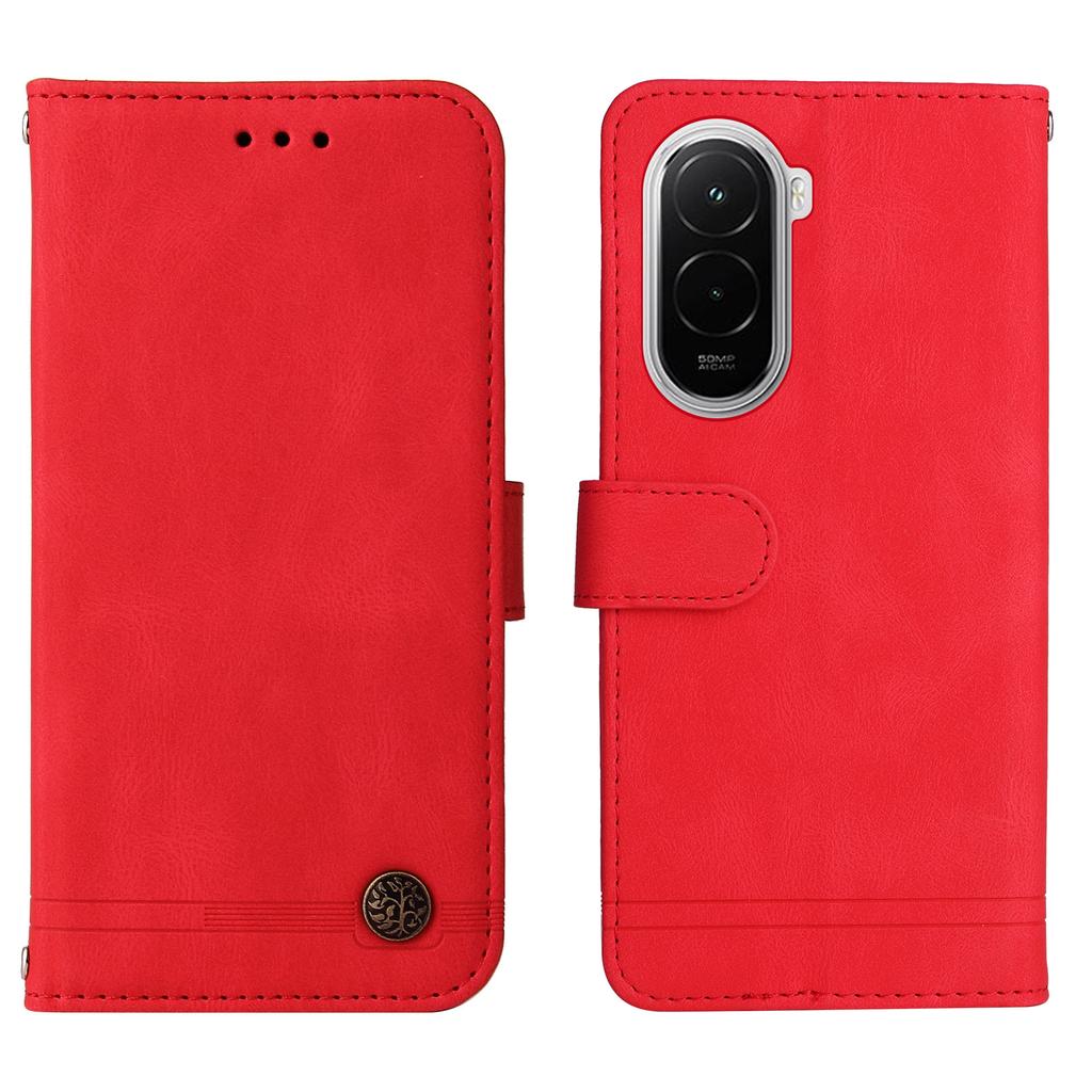 Для Xiaomi Poco M7 4G (169 мм) Кожаные чехлы-кошельки с приятным на ощупь покрытием, чехол-подставка для телефона с ремешком