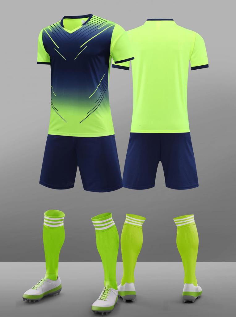 Fußball-Trikotset, Trainingsanzüge für Herren und Damen, Kurzarm, Schnelltrocknend, Für Schüler, Kinder-Fußballuniformen, Sport Grundschule S