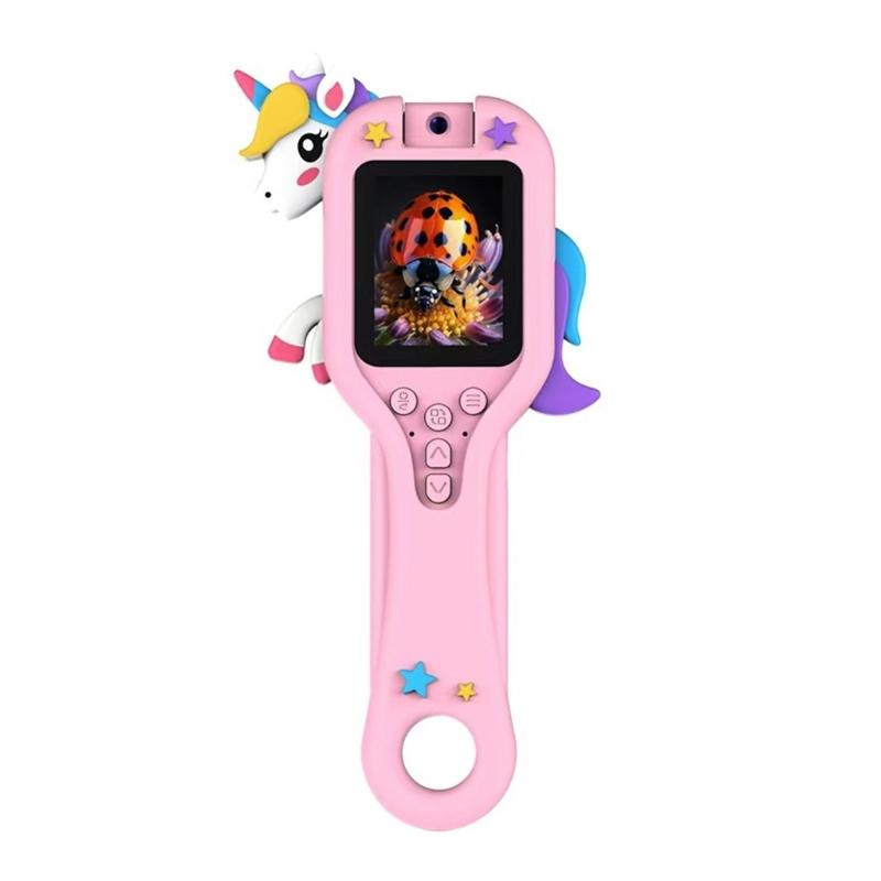 Handheld Kids Microscope Toy 500X 2 Display LED Light Educational Gift For Boys Girls Age 3 13