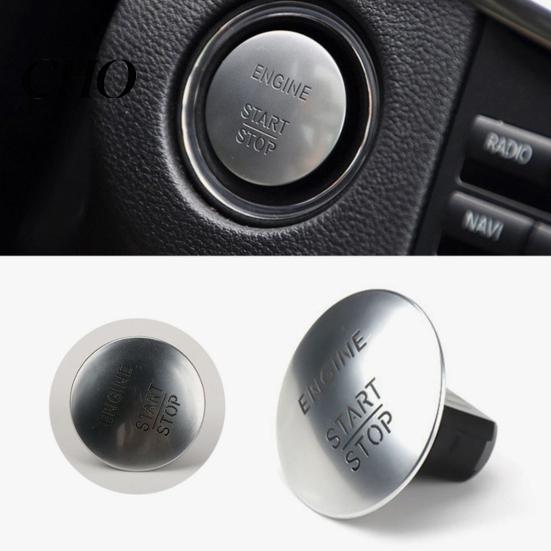 Metal Panel Start Butto Engine Stop Button Switch for Mercedes Benz, Car Push Wear-resistant Starter Switch, Button, Replacement Accessory