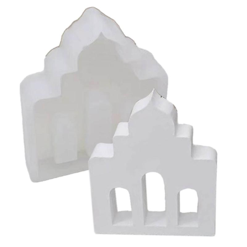 Mosque Shaped Resins Molds, Mosque Shaped Silicones Molds for Making Tealight Holder Decorations Desk Decorations