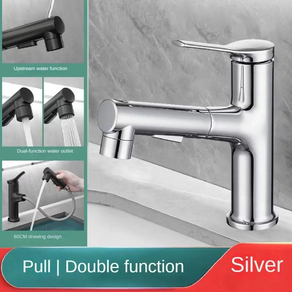 3 Patterns Pull Out Taps Faucet with Pull Down Spray Bathroom Kitchen Faucet   Bathroom Sink