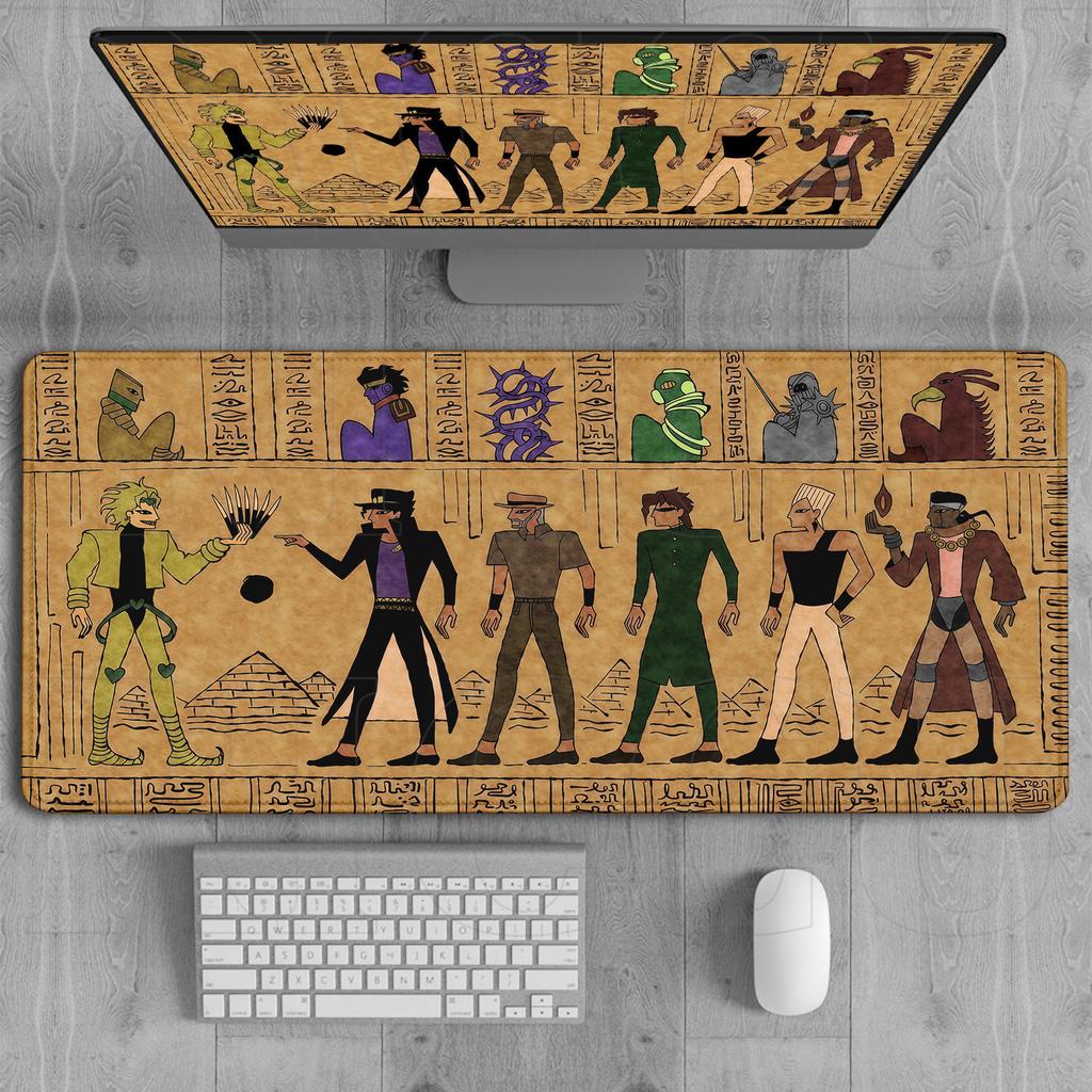 XXL HD Printing Rug JOJO Bizarre Adventure Mouse Pad Gamer Keyboard Pads Non-slip Mousepad Anime Gaming PC Accessories Desk Mat