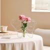 Ins Style Butterfly Shaped Clear Vase Plastic Frame Vase Water Plant Flower Vase Decoration Home Living Room Desktop Ornament