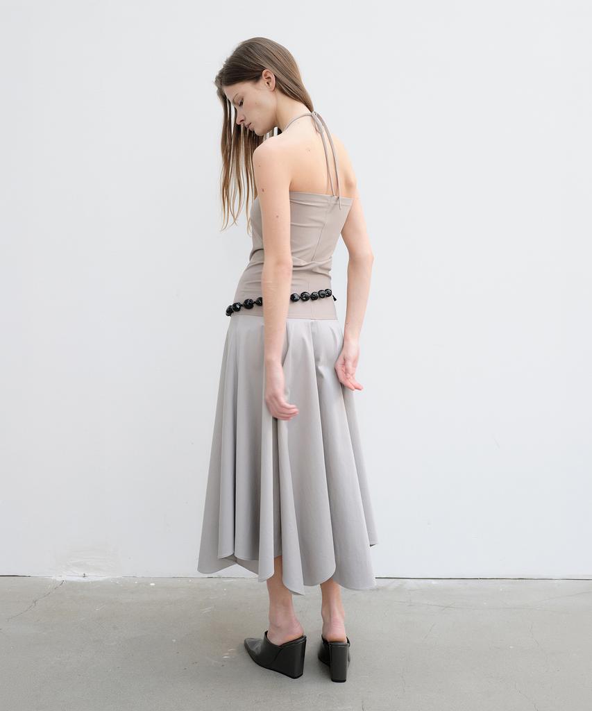 Yunse String Two-Way Dress (Beige/Grey)