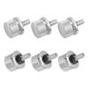 Knurled Motorcycle Seat Bolt Set 6 Mm Metal Mounting Screw for Seat Replacement, Adjustment, and Garage Service
