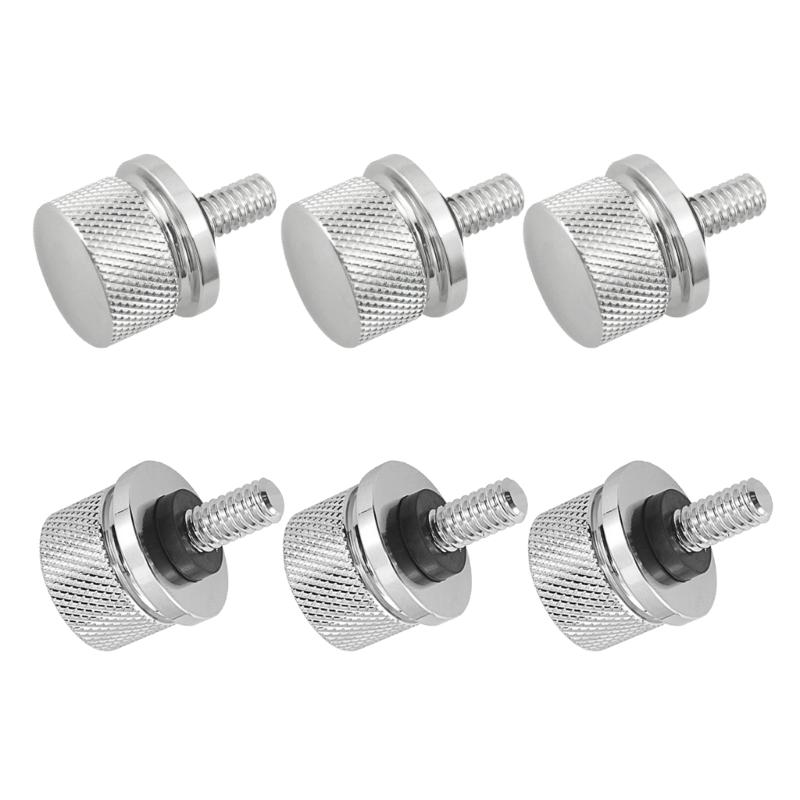 Knurled Motorcycle Seat Bolt Set 6 Mm Metal Mounting Screw for Seat Replacement, Adjustment, and Garage Service