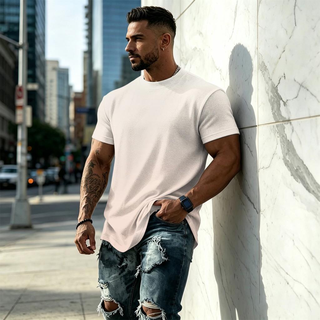 Men's Vintage Short Sleeve T Shirt Loose Fit Breathable Summer Sports Streetwear Casual Everyday Basic Top