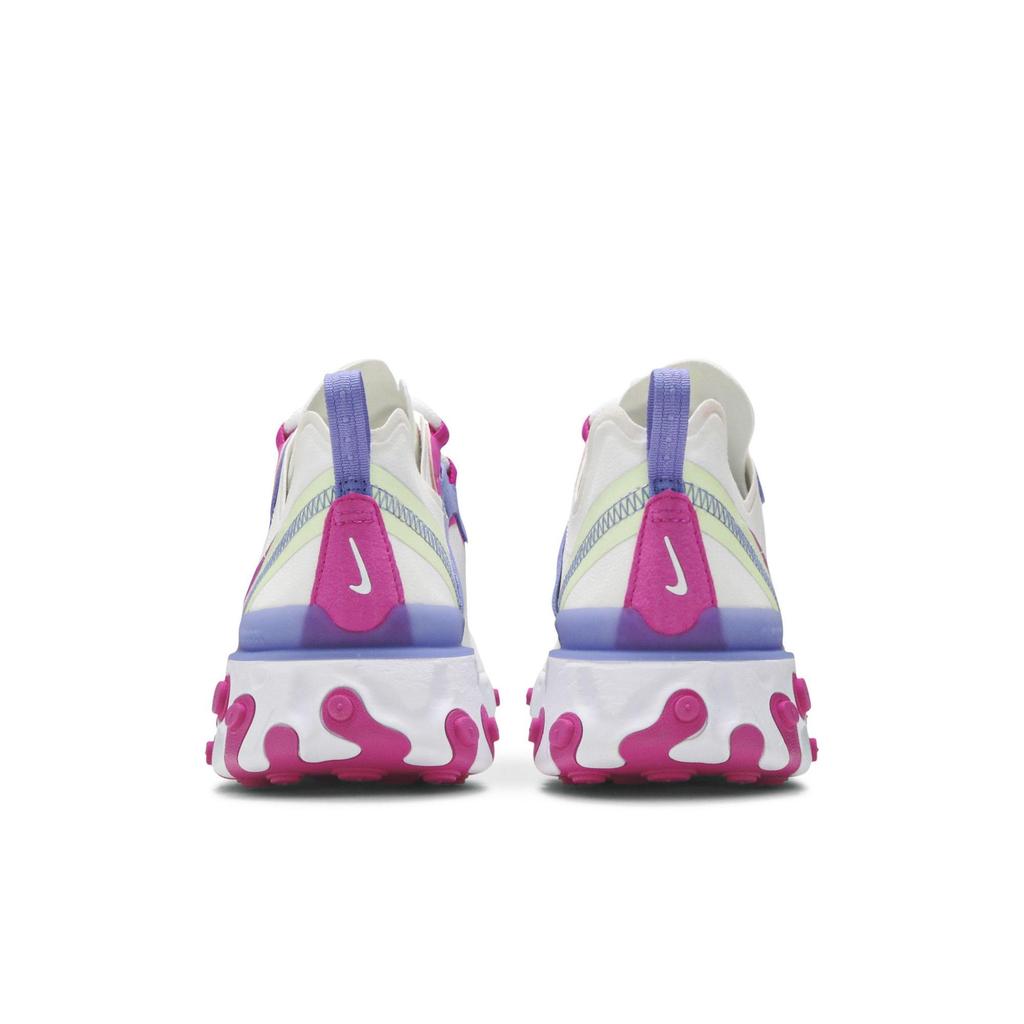 Nike Womens React Element 55 'White Fire Pink' (women's Sizes) White / Fire Pink / Sapphire / Barely Volt Running Shoes BQ2728 104