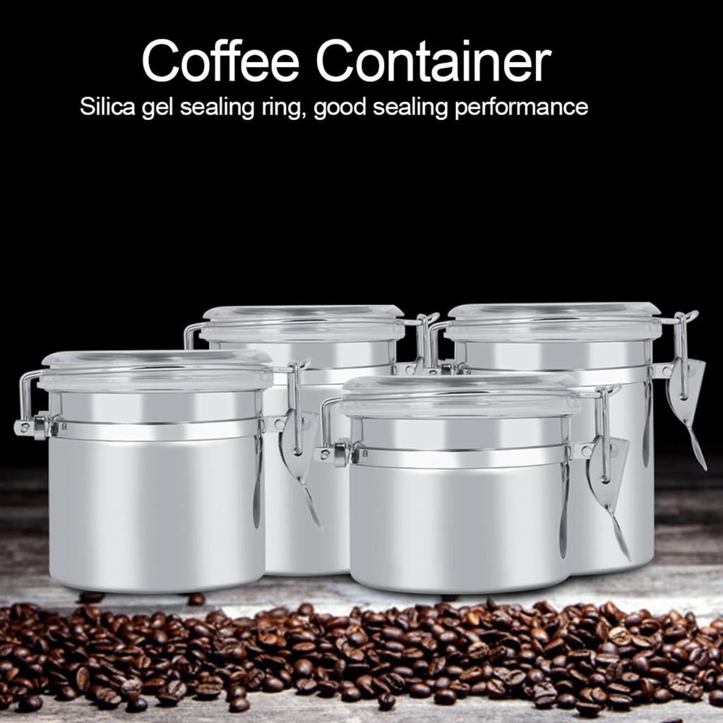 Coffee Canister Food Storage Jar Coffee Jar Stainless Steel Coffee Canister Food Storage Jar Tea Sugar Milk Powder Container