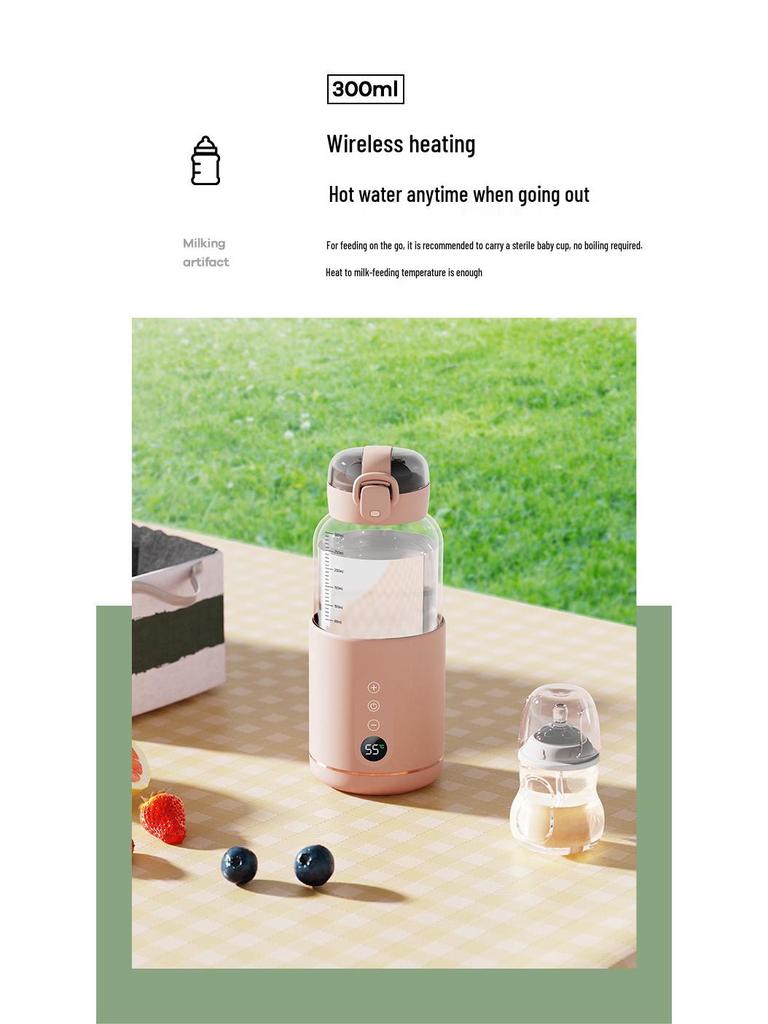 Portable Wireless Baby Formula Maker & Insulated Charging Kettle for Warm Milk On the Go